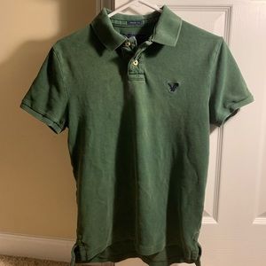 Green American Eagle polo. Size small